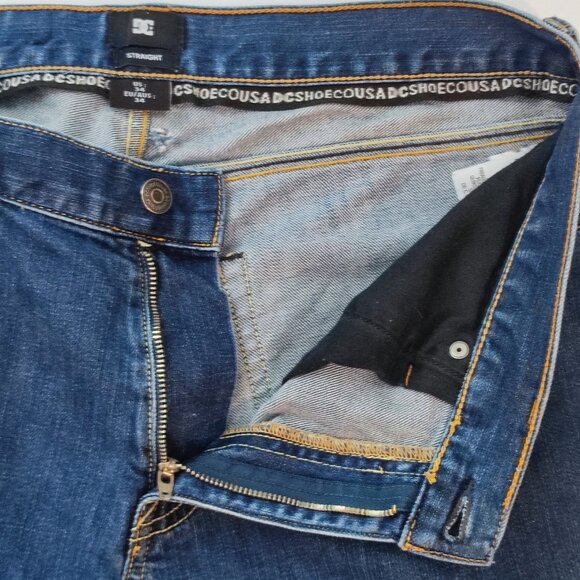 DC Worker Straight jeans dark washed blue men's size 34 - Picture 10 of 16